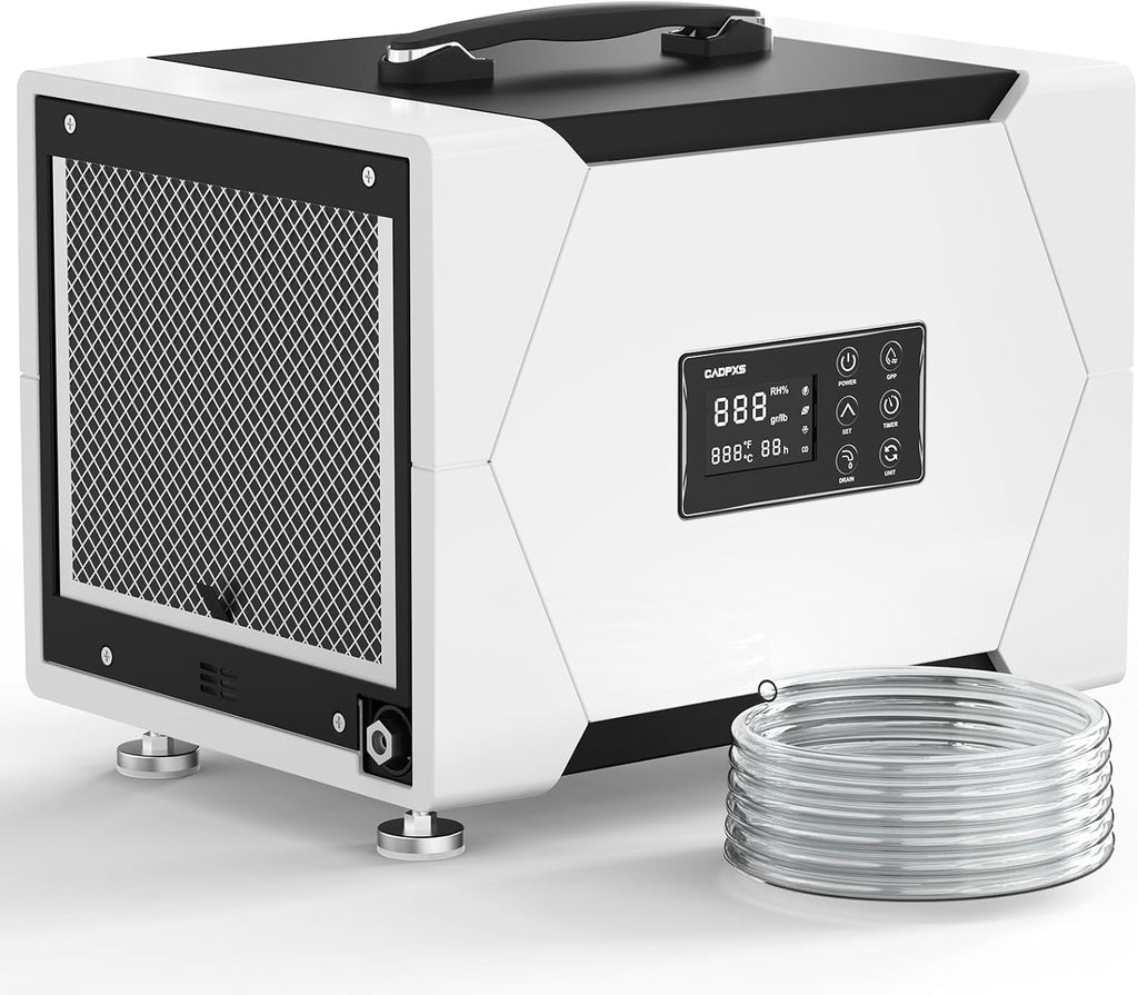 CADPXS Crawl Space Dehumidifier with Pump and Drain Hose, 80 Pint Crawlspace Dehumidifier for Commercial, Basement, Water Damage Use, Memory Start, cETL, Up to 1000 Sq Ft, 5 Years Limited Warranty