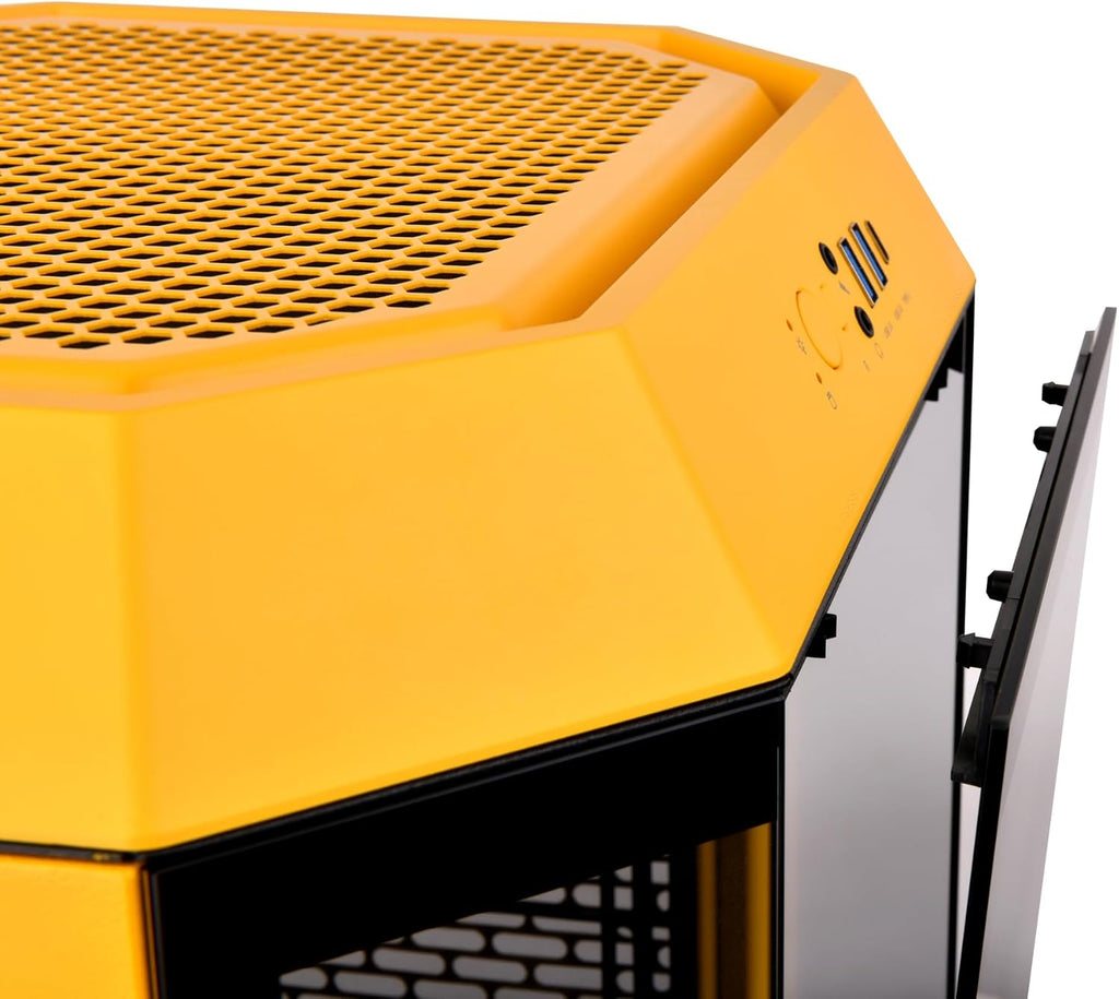 Thermaltake Tower 300 Bumblebee Micro-ATX Case; 2x140mm CT Fan Included; Support Up to 420mm Radiator; Optional Chassis Stand Kit Allows Horizontal Display; CA-1Y4-00S4WN-00; 3 Year Warranty