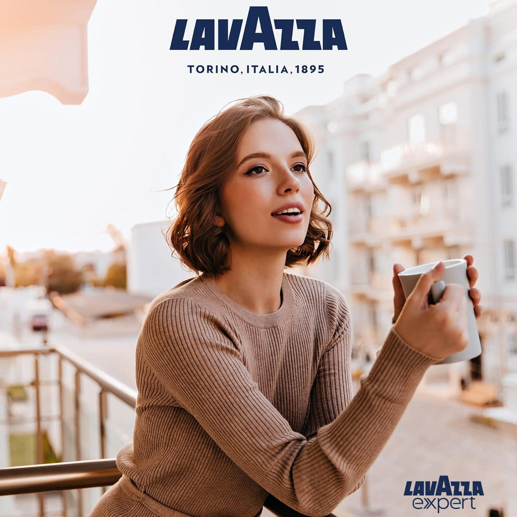 Lavazza Classy Mini Espresso Coffee Machine – 72 Count Intenso Capsules – Compact Single-Serve Brewer Compatible BLUE & Expert Pods