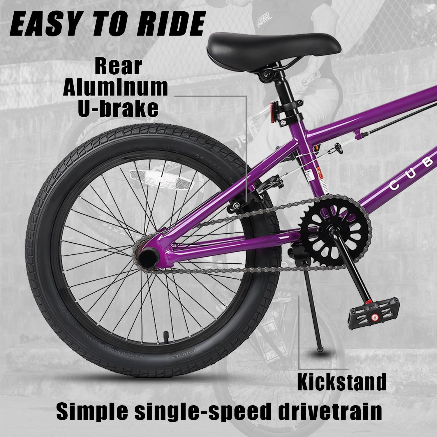 cubsala Freestyle BMX Bike, 18 20 Inch Kids Bicycle for 5-13 Years Old Kids and Beginner Level Rider, Multiple Colors