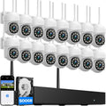 CAMCAMP 16 channel Security Camera System Wireless Cameras for home Security, 360° Auto Tracking, Pan & Tilt App Control, Two-Way Audio, 3 Night Vision, 4K NVR w/ 500GB, CCTV Surveillance Kit(16, CAM)