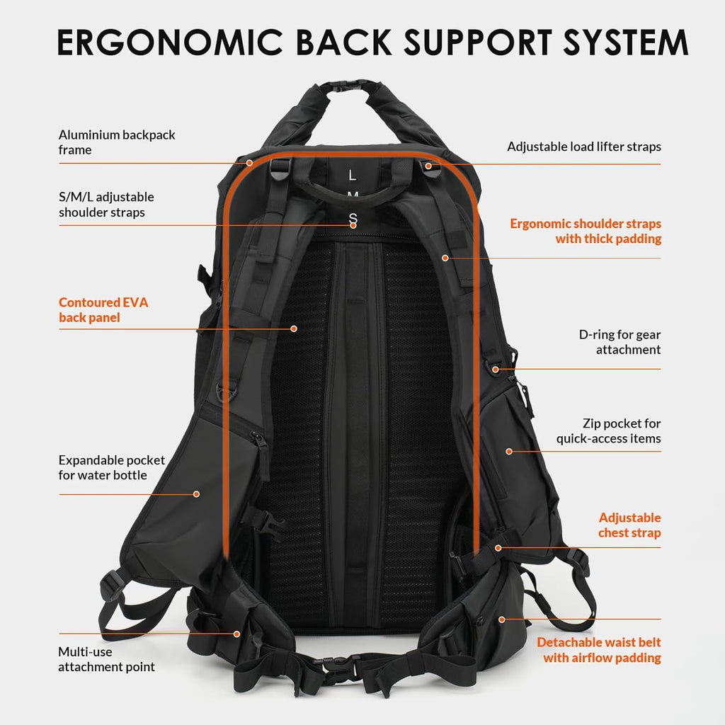 TARION Large Camera Backpack for Photographers - 35L Expandable DSLR Waterproof Camera Bag with 16' Laptop Compartment & Side Access & Adjustable Waist Strap & Rain Cover (Xprober)