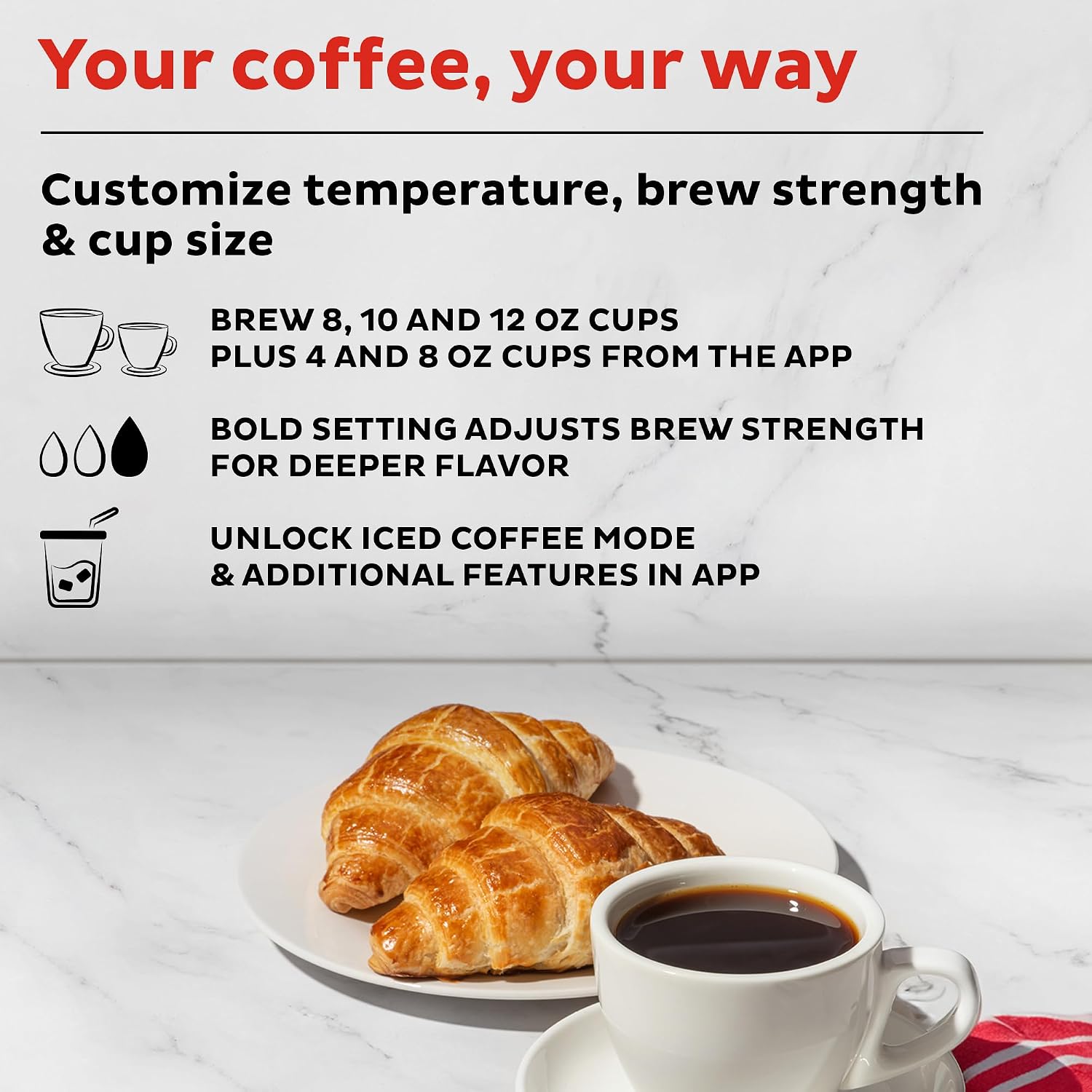 Instant Solo WIFI Connect Single Serve Coffee Maker, From the Makers of Instant Pot, Coffee Brewer, Includes Reusable Coffee Pod & Bold Setting, Brew 8 to 12oz., 40oz. Water Reservoir, Black