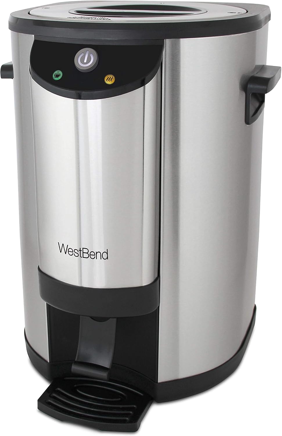 West Bend 57042 Coffee Urn Double Walled Stainless Steel Features Automatic Temperature Control Large Capacity with Fast Brewing and Easy Clean Up NSF Certified, 42-Cup, Silver