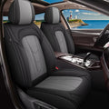 Seat Covers Compatible with Chevrolet Chevy Equinox 2007-2025 2026 Front Seat Cover for Car, Premium Luxury Faux Leather Seat Protector Seat Cushion (Black&Grey)