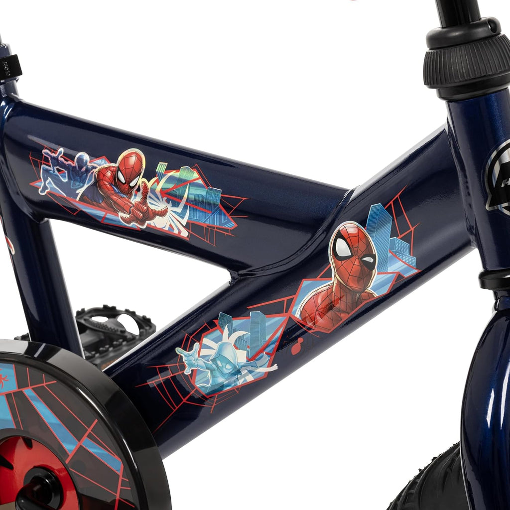 Huffy Disney and Marvel 12/16 Inch Boy's Bike for Kids, Multiple Color Options and Designs Available, Ideal for Ages 3+ Years Old, Removable Training Wheels, Adjustable Seat, Simple Coaster Brake