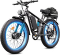 5000W Electric Bike for Adults, 45MPH Dual Motor Ebike 52V 23AH 1196WH E Bike 100 Miles Long Range Bicycle Full Suspension 26' Fat Tire Off Road for Men Dual Hydraulic Disc Brake Ebike