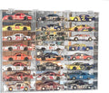 Clear Acrylic Display Case for 1:24 Scale Diecast Toy Model Cars Hot Small Toy Wheels Storage Showcase, 98% UV Protection, 4mm Thick Acrylic 24 Compartments,