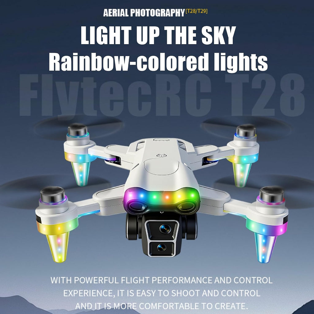 Drones for kids 8-12 with camera – Drone with camera for kids & Beginners, Mini kids drone with Fancy LED Lights, 2.4' Built-In FPV Screen, Dual Batteries, Indoor & Outdoor Toy Gift