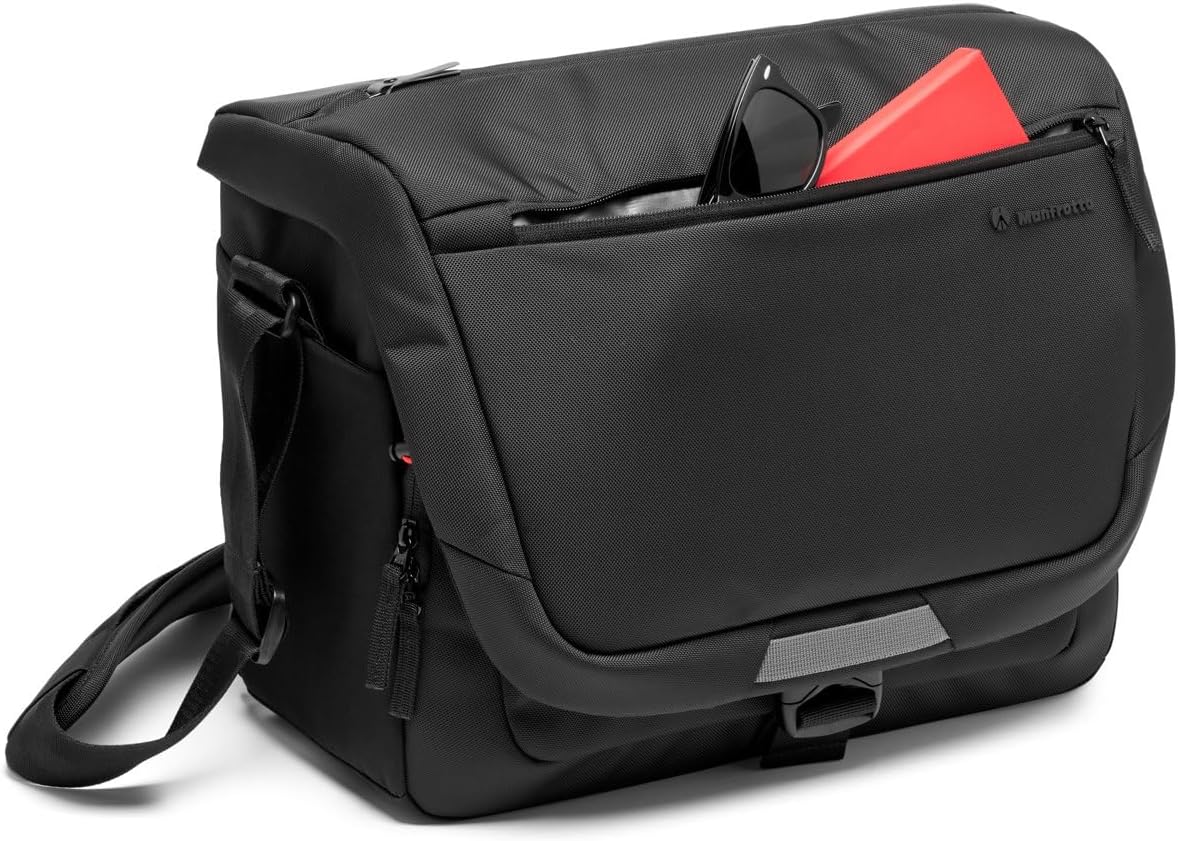 Manfrotto Advanced Messenger M III, Photography Bag for DSLR Cameras with Lenses, Camera Bag with Tripod Mount and Rain Cover, Photography Accessories