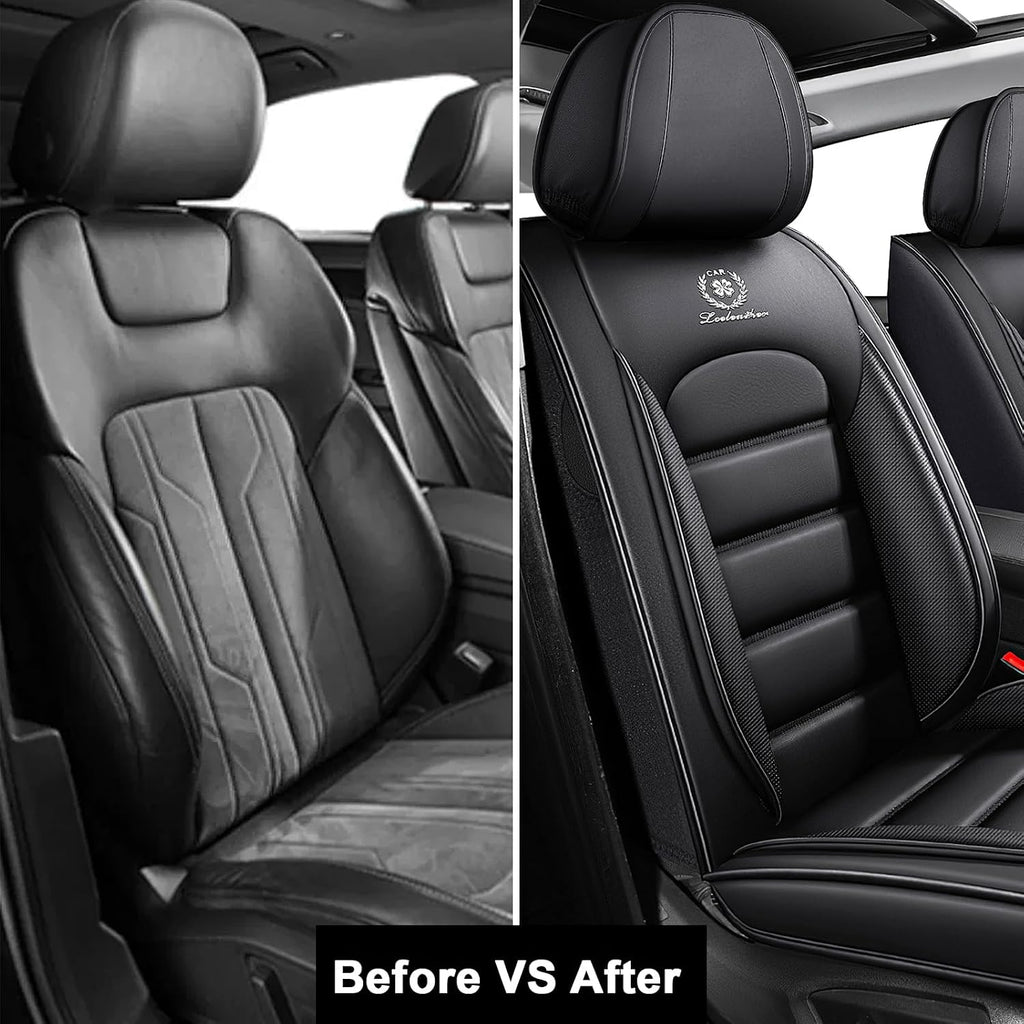 2 Seat Covers for Infiniti QX80 2000-2026 Breathable Car Seat Covers,Anti-Slip Waterproof Car Seat Protectors with Airbag,Automotive Vehicle Cushion with Storage Pockets (Standard,Black)