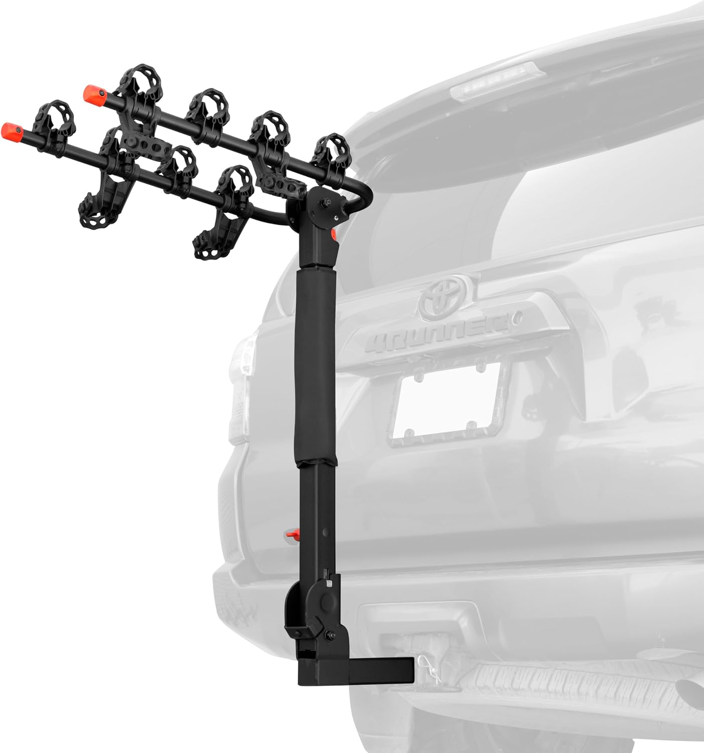 Retrospec Lenox 2-5 Bike Rack Hitch for Car, Truck, SUV - 2in Hitch Mount with Foldable Steel Frame, Anti-Rattle Adapter & Tie Down Straps