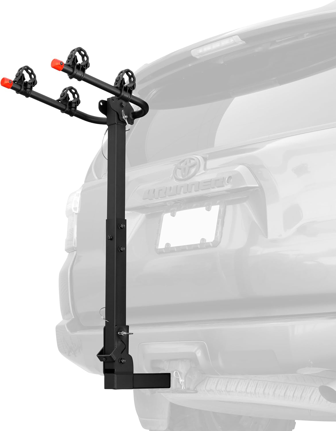 Retrospec Lenox 2-5 Bike Rack Hitch for Car, Truck, SUV - 2in Hitch Mount with Foldable Steel Frame, Anti-Rattle Adapter & Tie Down Straps
