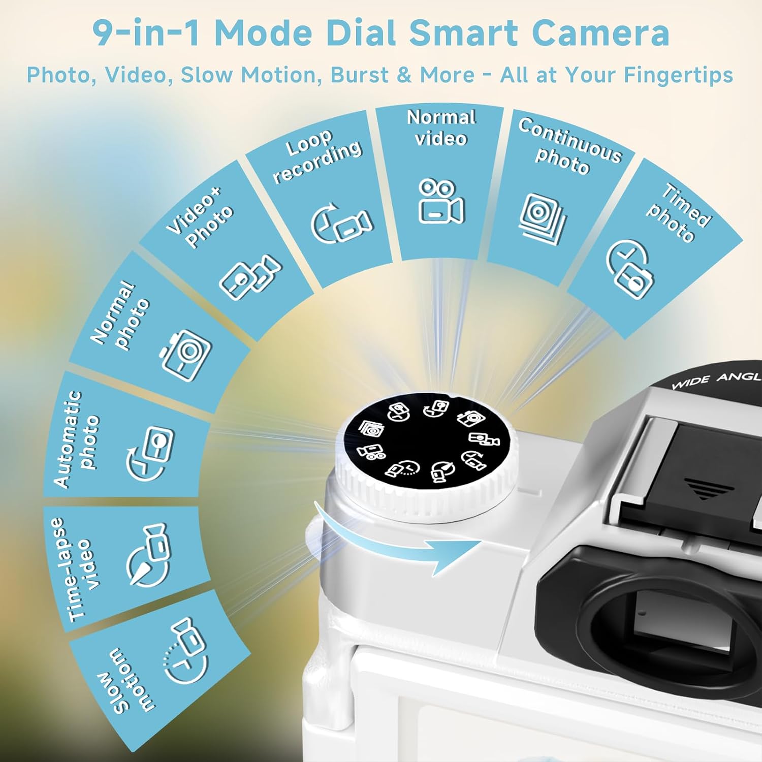 6K Digital Camera for Photography Autofocus, 2026 Upgraded WiFi Vlogging Camera for YouTube with 3' 180° Flip Screen 16X Zoom, 64GB SD Card & 2 Batteries Compact Travel Camera for Beginners Teens
