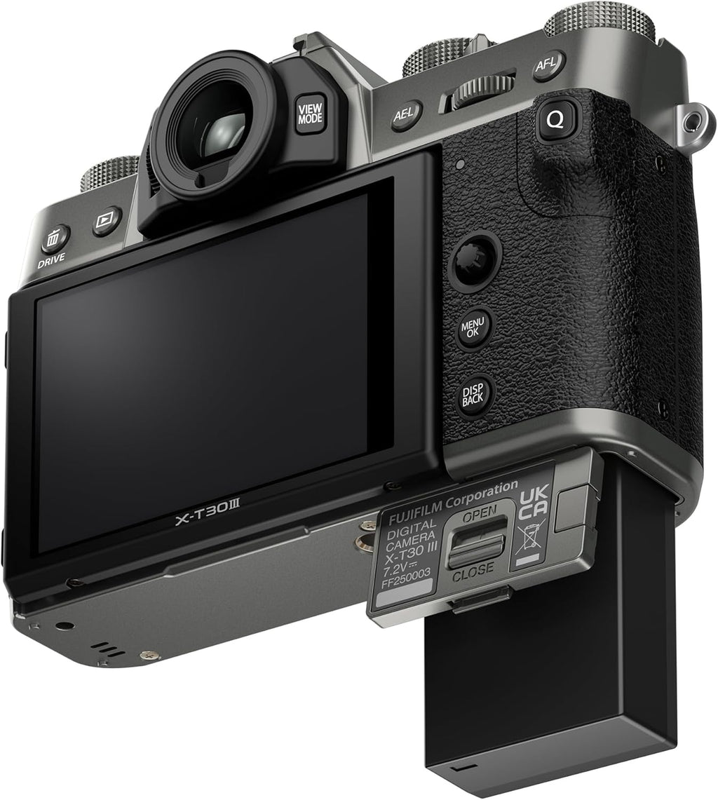 FUJIFILM X-T30 III Mirrorless Camera Body, with XC13-33mm Lens Kit, Charcoal Silver