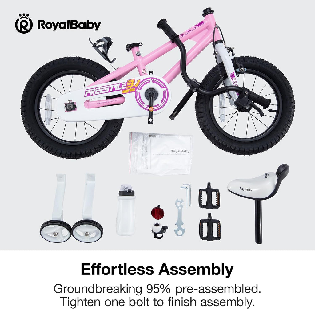 RoyalBaby Kids Bike with Dual Handbrake for Beginners,12 14 16 18 20 Inch Bicycle for Boys & Girls Ages 3-10 Years