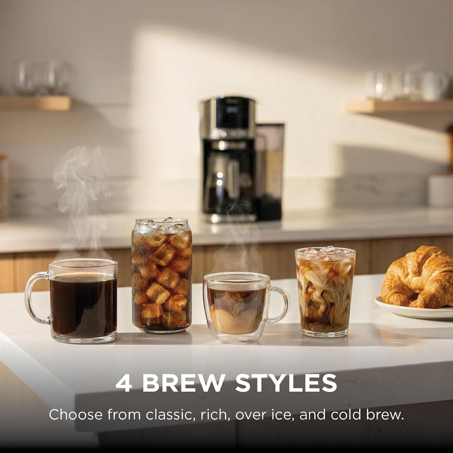 Ninja DualBrew Coffee Maker | Brew Coffee Grounds & Pods | Brew Classic, Rich, Over Ice, & Cold Brew | Brew Single-Serve Cup to Full 12-Cup Carafe | Stainless Steel | GP161