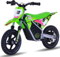 Racing Grade Electric Dirt Bike for Kids, Peak 400W Powerful Motorcycle for Ages 3-6, 36V 5.2Ah Lithium Battery, Dual Shock Absorption, 3 Speed Modes, Safe Disc Brake, 12Inch Off Road Tires, Green