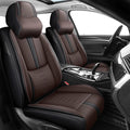 Leather Seat Covers for Mazda CX-50 Hybrid 2025,Car Seat Covers Front Set,Waterproof Car Seat Protectors with Airbag,Comfort Interior Cover Seats for Cars(Black+Brown,Pillows)