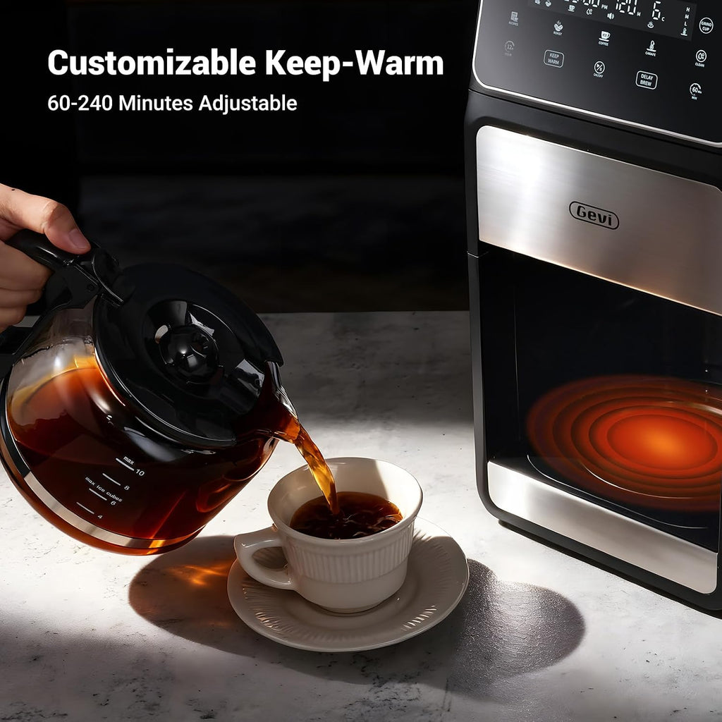 Gevi 10 Cup Drip Coffee Maker with Grinder