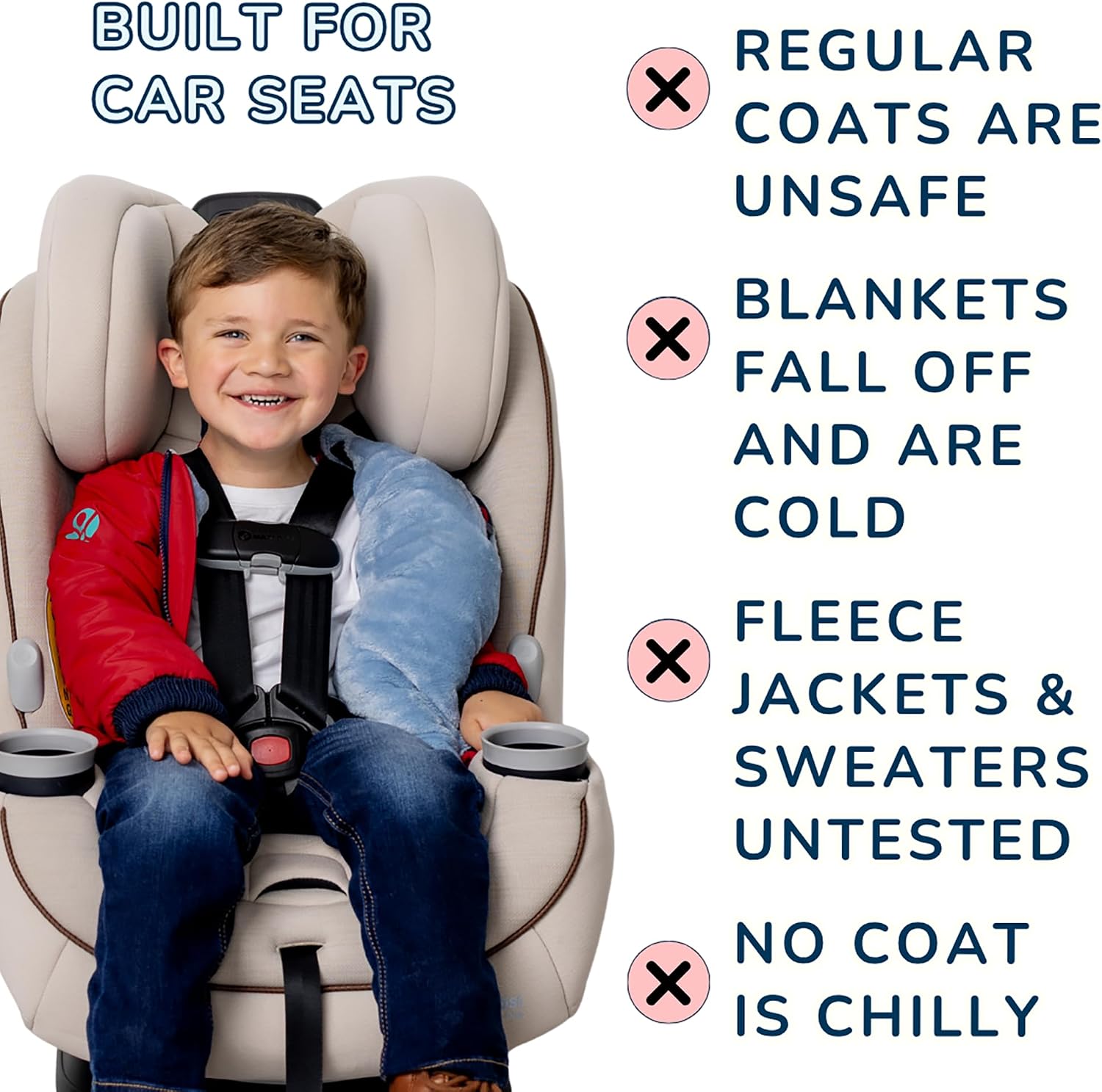 Buckle Me Baby Winter Coat | Toastiest Car Seat Jacket for Boys and Girls - Featured on Shark Tank 6 Months - 6 Years