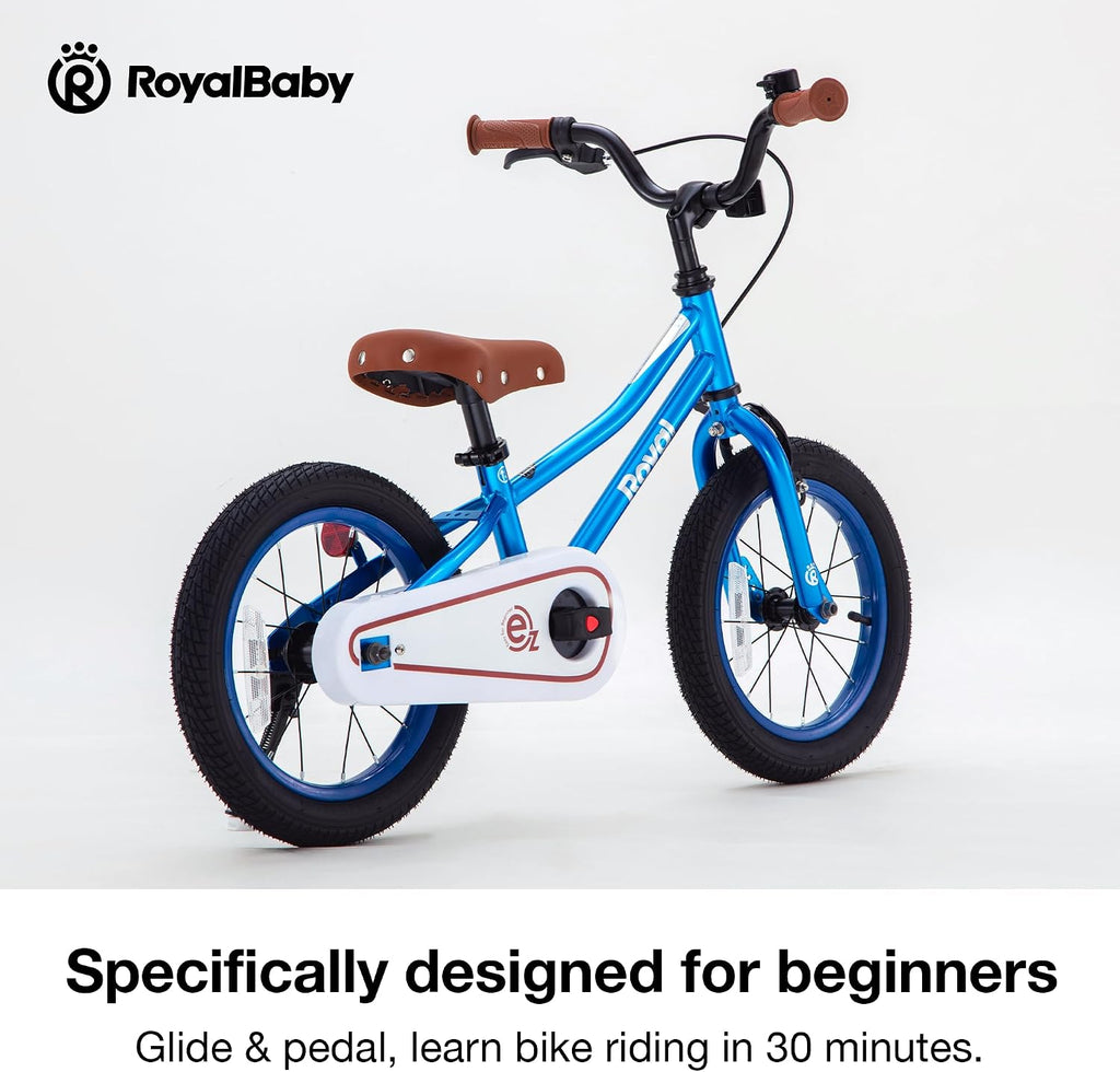 RoyalBaby Kids Bike, Terra EZ Balance to Pedal Convertable Bicycle, 14 16 18 Inch Easy Learn Balancing to Biking Boys Girls Ages 3-9 Years Beginners