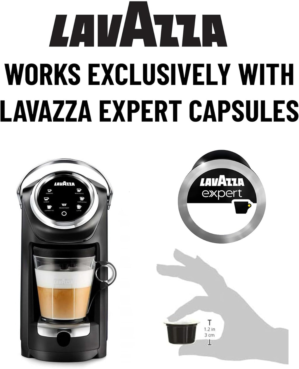 Lavazza Expert Coffee Classy Plus Single Serve ALL-IN-ONE Espresso & Coffee Brewer Machine - (Includes Built-in Milk Vessel/Frother)