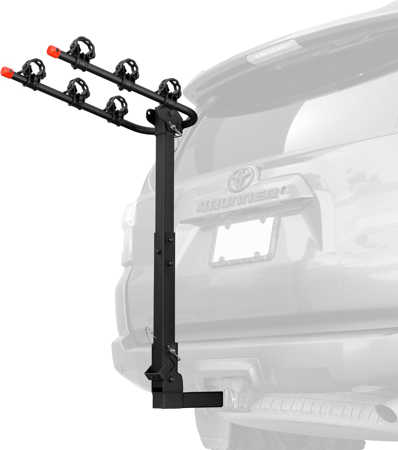 Retrospec Lenox 2-5 Bike Rack Hitch for Car, Truck, SUV - 2in Hitch Mount with Foldable Steel Frame, Anti-Rattle Adapter & Tie Down Straps
