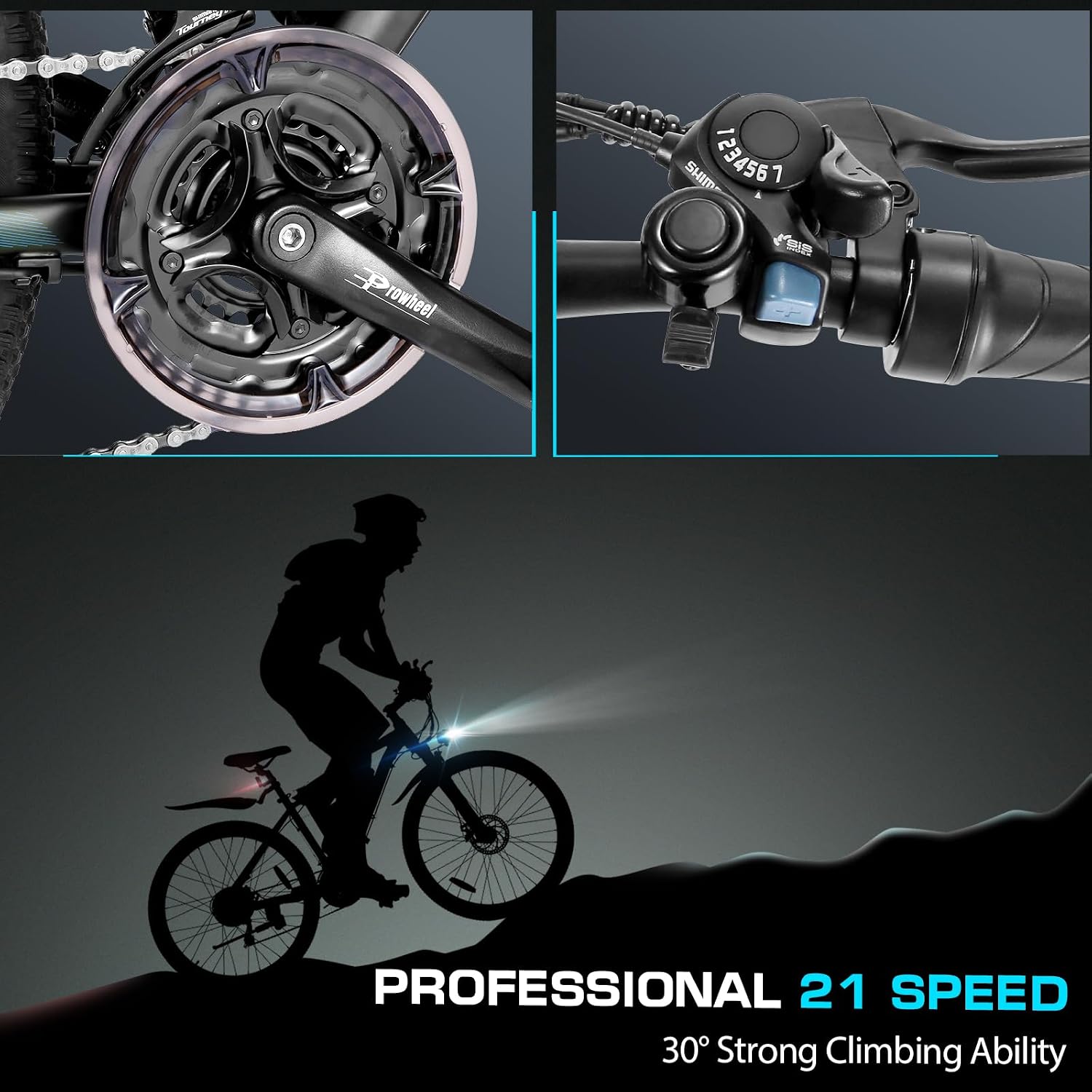Vivi Electric Bike for Adults, 27.5' Electric Mountain Bike, 500W Ebike 20MPH Electric Bike with 48V 499.2WH Battery, Up to 50 Miles, 21 Speed Adult Electric Bicycles, SGS Certified to UL2849
