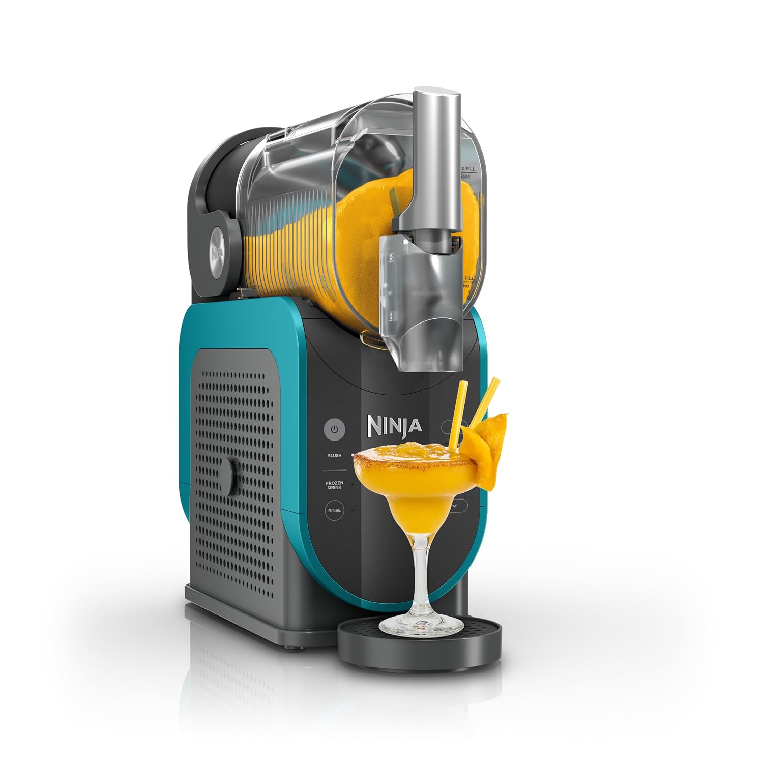 Ninja SLUSHi Professional Frozen Drink Maker with RapidChill Technology, 88 oz. Frozen Drink & Slushie Machine, 2 Preset Programs, Frozen Margaritas, and More, Premium Accents, Teal, FS299 (Renewed)