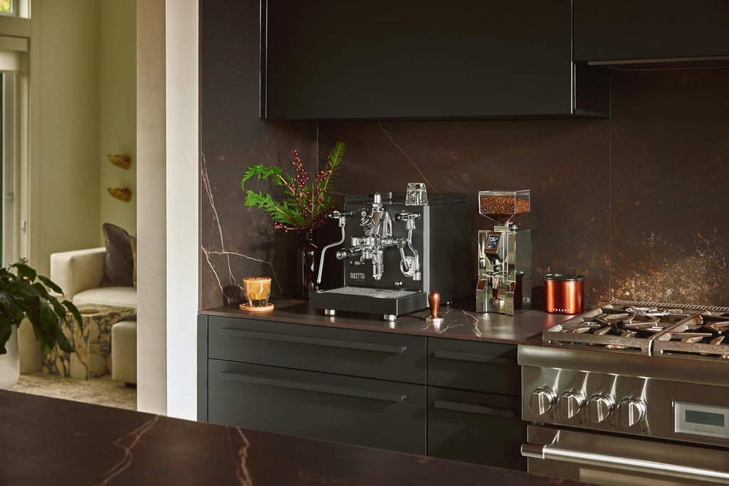 Diletta Bello+ Espresso Machine | E61 | PID Temperature Control | Shot Timer | Programmable Preinfusion | Handmade In Italy (Black)