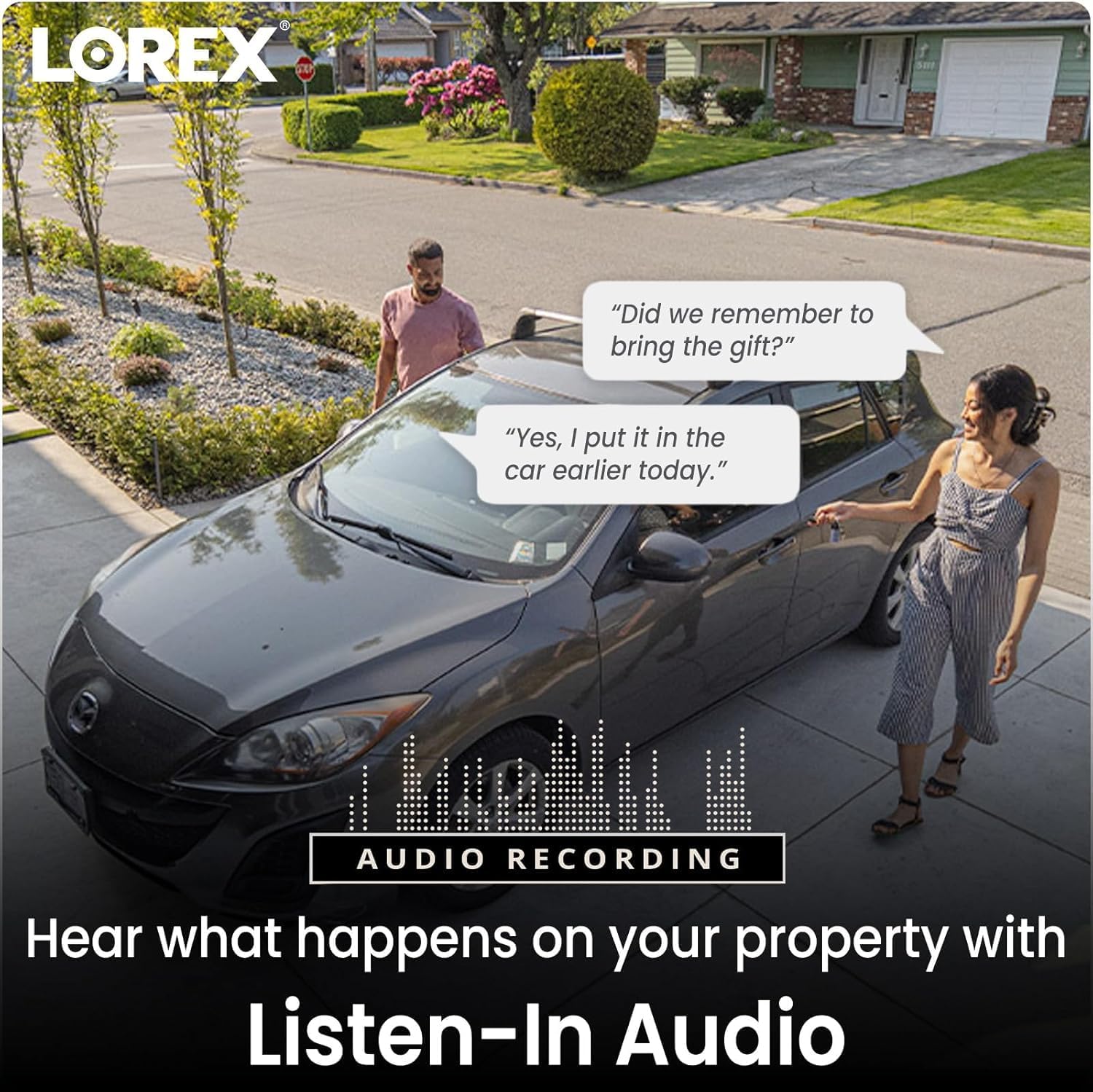 Lorex 4K IP Wired Dome Security Camera | Listen-in Audio | IK10 Vandal Proof Rating | Person and Vehicle Detection | Color Night Vision | IP67 Weatherproof | White