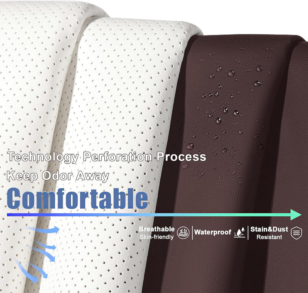 2 Seat Covers for Infiniti QX80 2000-2026 Breathable Car Seat Covers,Anti-Slip Waterproof Car Seat Protectors with Airbag,Automotive Vehicle Cushion with Storage Pockets (Standard,Brown)