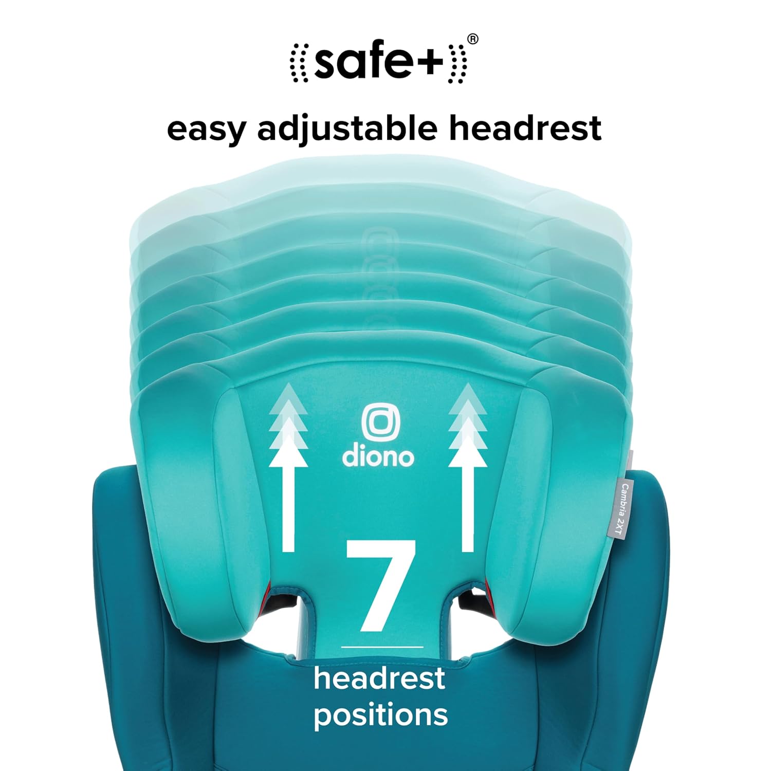 Diono Cambria 2XT XL, Dual Latch Connectors, 2-in-1 Belt Positioning Booster Seat, High-Back to Backless Booster with Space and Room to Grow, 8 Years 1 Booster Seat, Blue Razz Ice