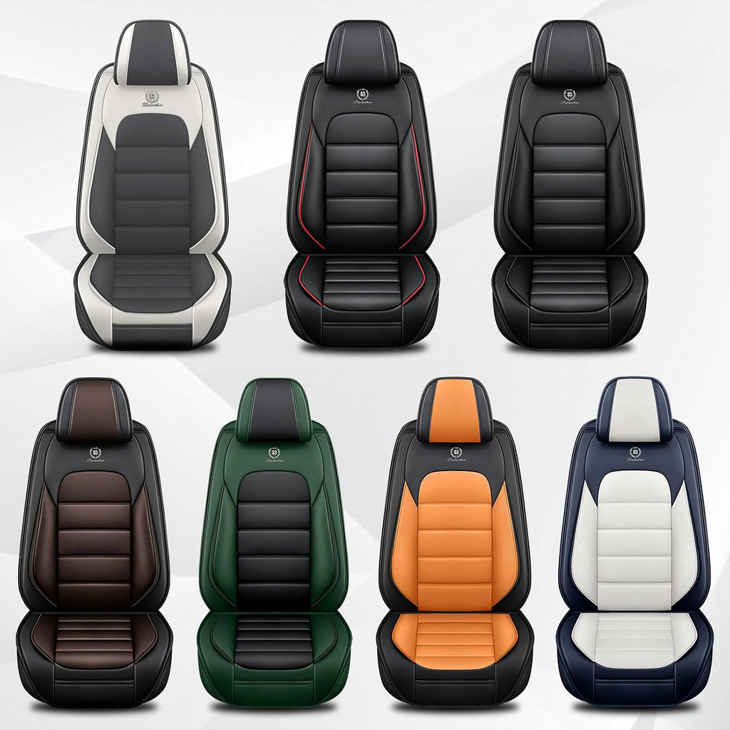 Car Seat Cover Fit for Jeep Wrangler 2000-2025,Compatible Airbag Non-Slip Waterproof Seat Cover,Car Seat Protector Premium Interior (Standard 2 Seats,Gray White)