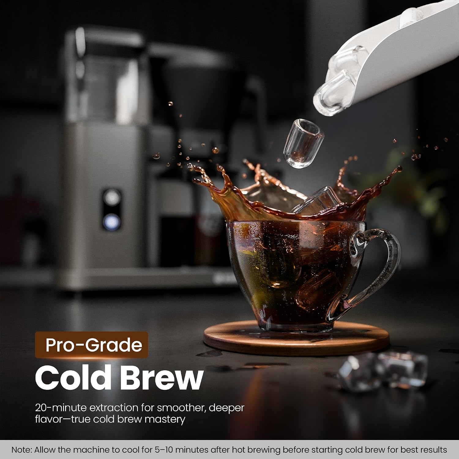 Kismile SCA-Certified 8 Cup Drip Coffee Maker, Pour Over Coffee Machine with 3s Instant Heat 197–205℉, Adjustable Flow Control, Removable Water Tank, Deep Cold Brew & 40 Min Keep Warm (Light Grey)