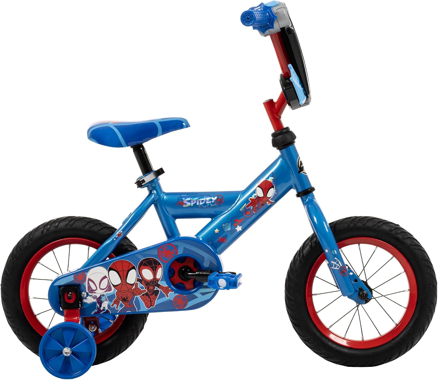 Huffy Disney and Marvel 12/16 Inch Boy's Bike for Kids, Multiple Color Options and Designs Available, Ideal for Ages 3+ Years Old, Removable Training Wheels, Adjustable Seat, Simple Coaster Brake