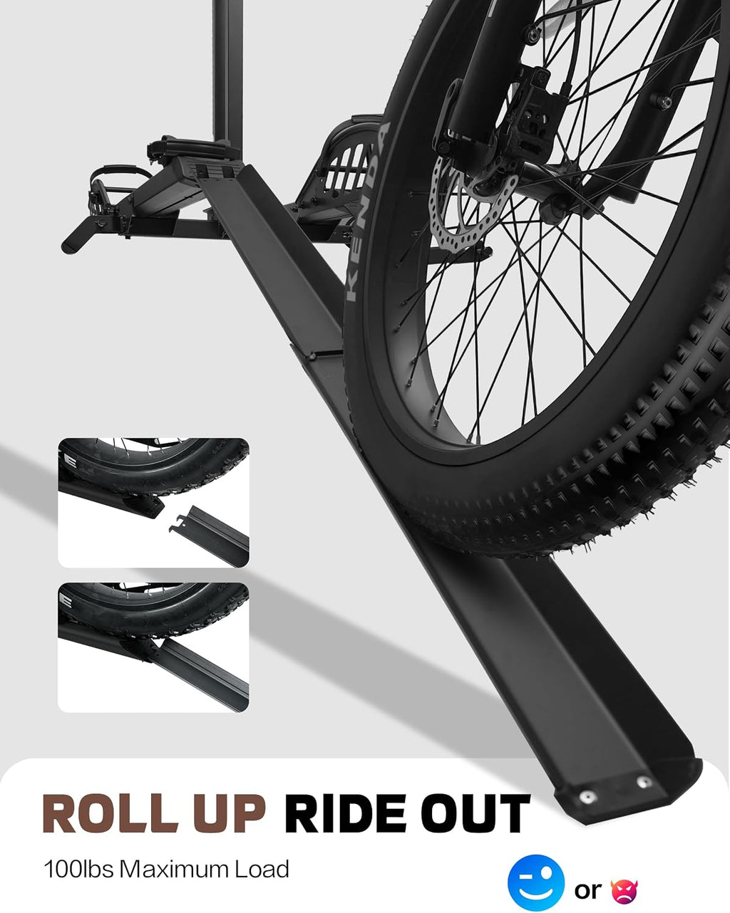 Young Electric E-Bike Rack with Ramp, Hitch 2 Bike Rack, 200 lbs Capacity Electric Bike Carrier, Foldable Platform Mount for Cars, Trucks, SUVs, Minivans, Up to 5-Inch Fat Tire for 2'' Receiver