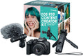 Canon EOS R10 Content Creator Kit, Mirrorless Vlogging Camera with RF-S18-45mm F4.5-6.3 is STM Lens, Tripod and Stereo Microphone, 24.2 Megapixel CMOS (APS-C) Sensor, 4K Video, Black