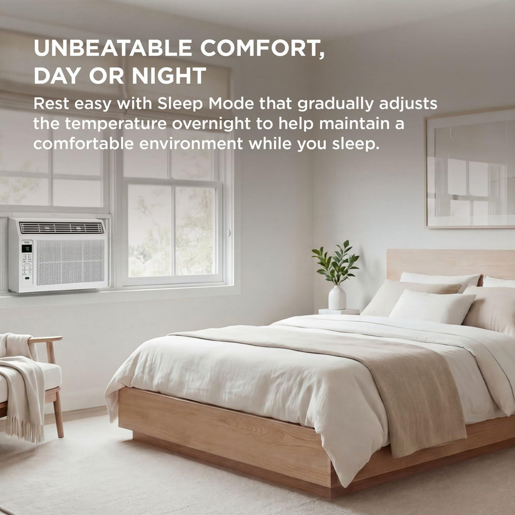 TCL 6,000 BTU Window Air Conditioner, Fan & Dehumidifier, 250 Sq. Ft., Remote Control, Easy-to-Use, Reusable Filter - H6W23W