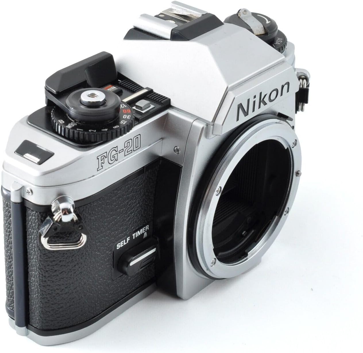 Nikon FG-20 35mm SLR Film Camera Body with Nikon F mount AI lens system. Custom shutter and Aperture settings. Works with Color & B&W film (Renewed)