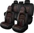 Car Seat Cover Fit for Honda Pilot 2003-2025,Compatible Airbag Non-Slip Waterproof Seat Cover,Car Seat Protector Premium Interior (Luxury 5 Seats,Black Coffee)