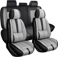 Full Set Car Seat Covers for Chevy Equinox 2005-2025 2026 Leather Seat Covers Waterproof Front Seats&Rear Car Seat Protectors Breathable Seat Cover Black&Grey