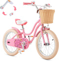 RoyalBaby Girls Bike, Stargirl EZ Kids Bike Balance and Pedal Bicycle with Basket and Dual Handbrake, 12 14 16 18 Inch Toddlers to Big Kids 3-8 Years, Multiple Colors