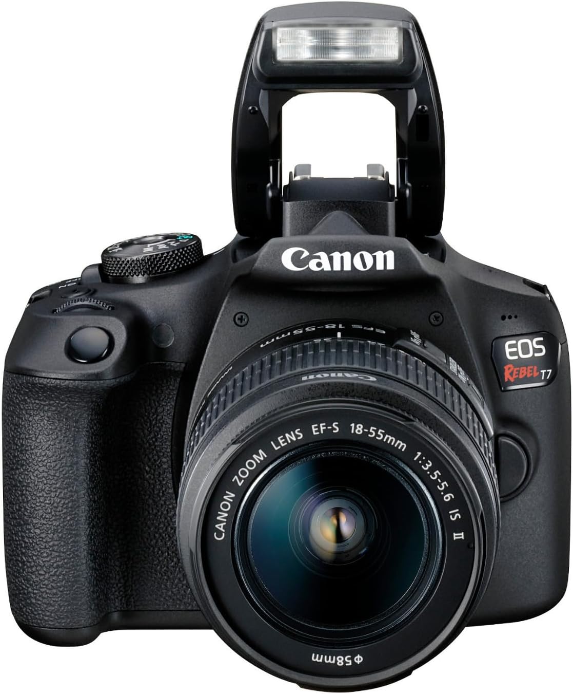 Canon EOS Rebel T7 DSLR Camera and EF-S 18-55mm is II Lens Kit Bundle with SD Card and Holster Camera Case and Accessories (3 Items)
