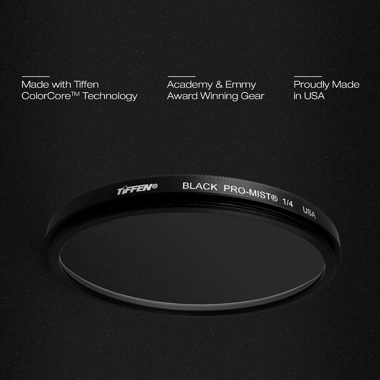 Tiffen 77mm Black Pro-Mist 1/4 Filter|Black Pro-Mist Filter|Ultra Slim|Cinematic Effect Camera for Portrait Photography/Video/Vlog