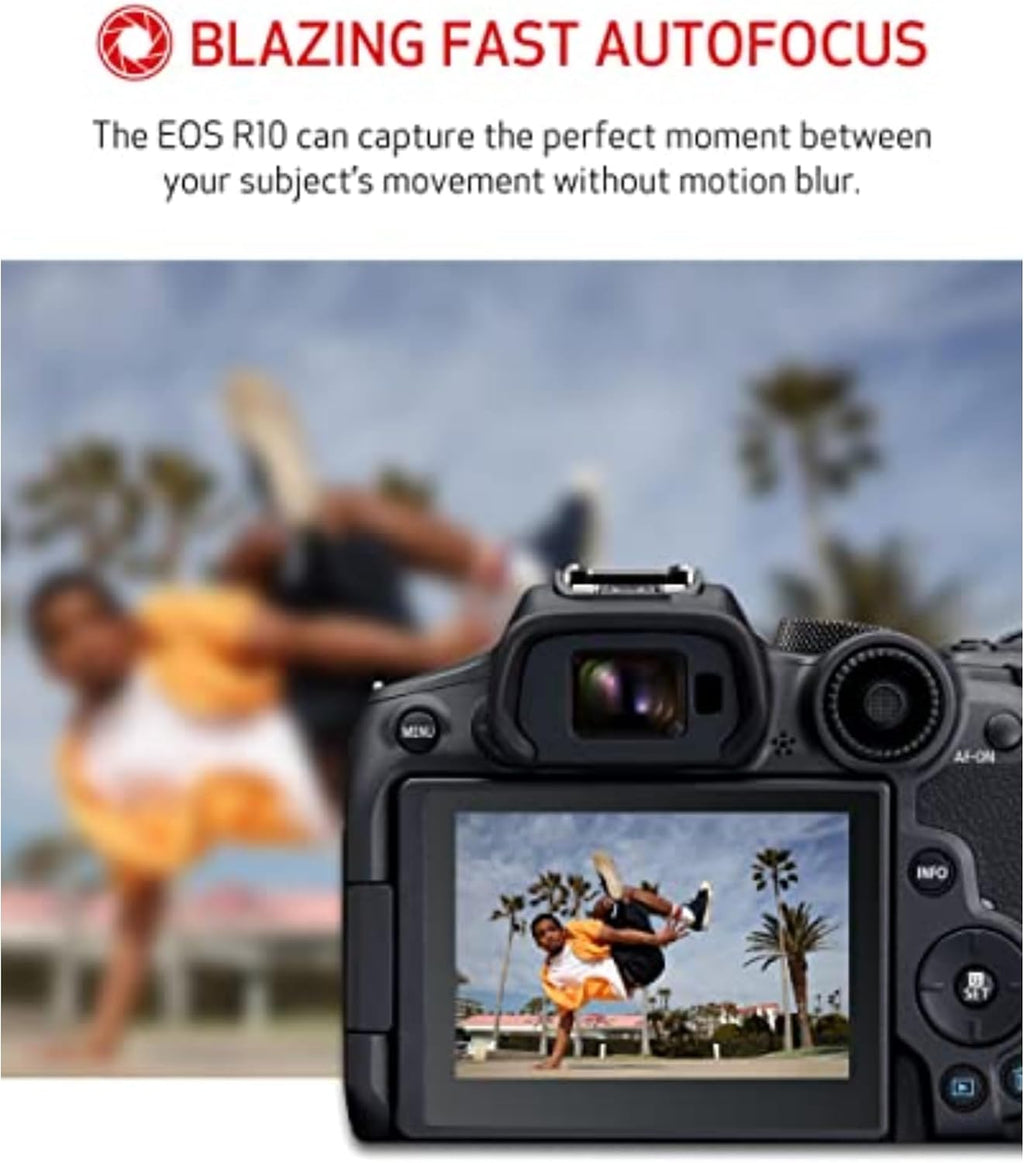 Canon EOS R10 Mirrorless Camera with RF-S 18-45mm Lens Kit