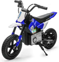 Blitzshark 24V Electric Dirt Bike for Kids，200W Motor Electric Motorcycle Aged 5-12, Electric Motorbike for Kids, Adjustable Speed, LED Breath lamp,Bluetooth,Music,Horn,Speeds 3-9MPH，Blue