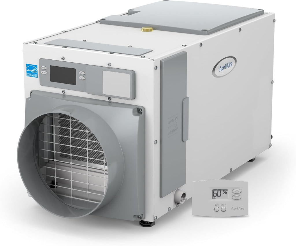 AprilAire E080 Pro 80-Pint Whole-House Dehumidifier + Model 76 Wall Mount Control, Ideal for Basements, Crawlspaces, or Whole Houses up to 4,400 sq. ft.