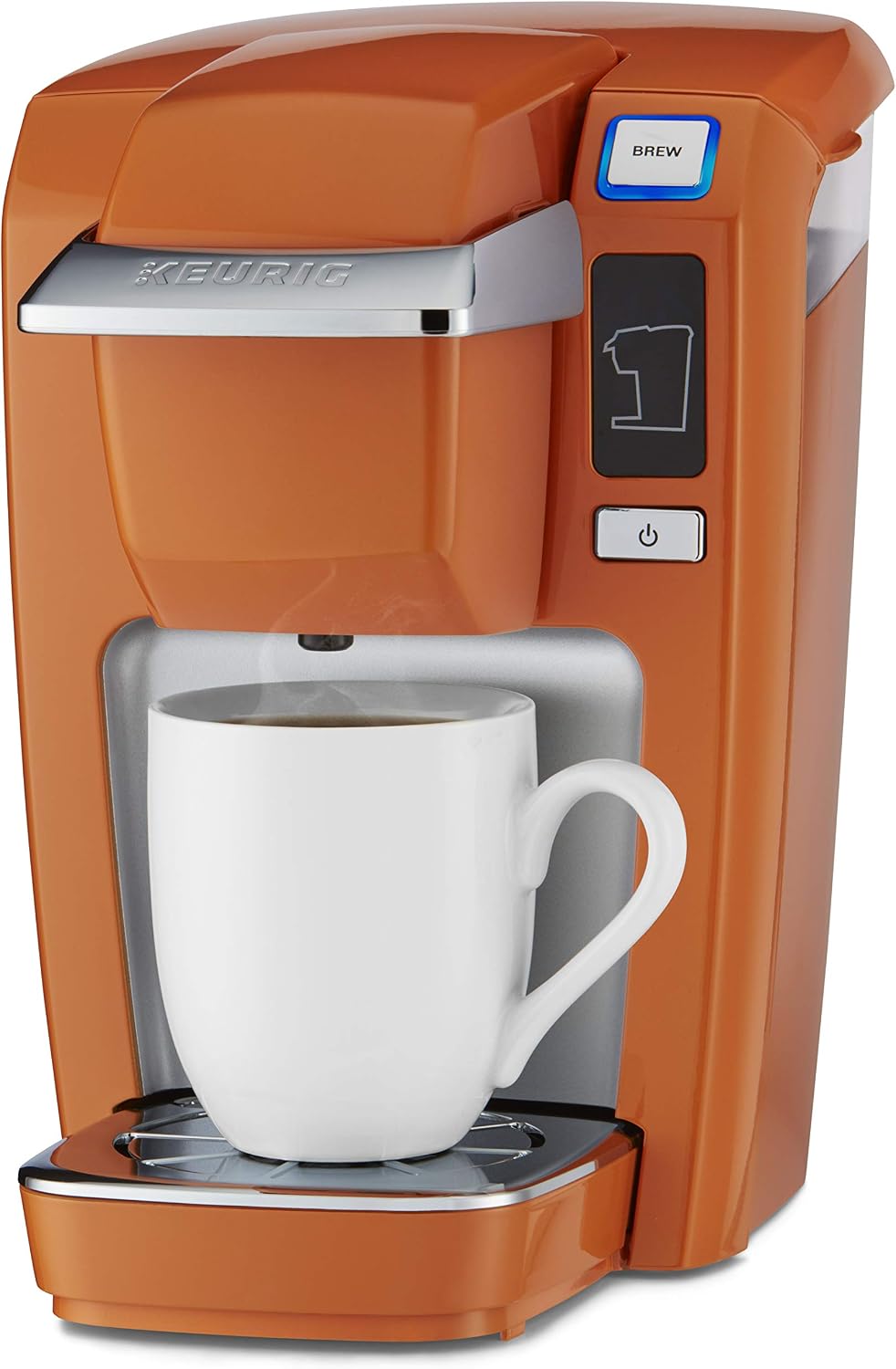 Keurig K15 Coffee Maker, Single Serve K-Cup Pod Coffee Brewer, 6 to 10 oz. Brew Sizes, Burnt Orange